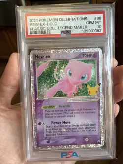 2021 POKEMON CELEBRATIONS CLASSIC COLLECTION #88 MEW EX-HOLO PSA 10 *Small Chip* - Image 1