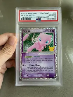 2021 POKEMON CELEBRATIONS CLASSIC COLLECTION #88 MEW EX-HOLO PSA 10 *Small Chip* - Image 3