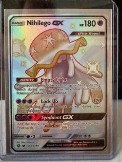 Pokemon Nihilego GX Hidden Fates Sun & Moon Shiny Rare - SV62/SV94 - Image 1