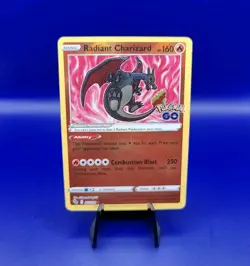 Radiant Charizard 011/078 Pokemon GO Ultra Rare Holo Set Shiny Pokemon Card TCG - Image 1