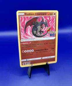 Radiant Charizard 011/078 Pokemon GO Ultra Rare Holo Set Shiny Pokemon Card TCG - Image 2