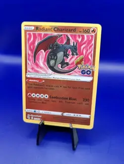 Radiant Charizard 011/078 Pokemon GO Ultra Rare Holo Set Shiny Pokemon Card TCG - Image 3