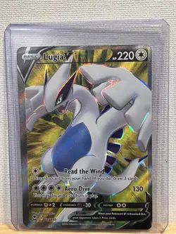Pokemon TCG Lugia V Silver Tempest 185/195 Holo Ultra Rare+3 Free Cards - Image 1