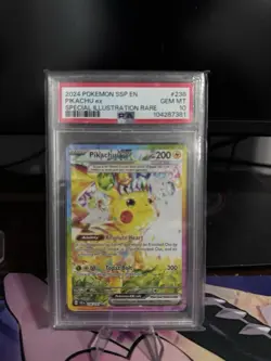 Pokemon 2024 Pikachu ex SSP Special Illustration Rare PSA 10 Card - Image 1