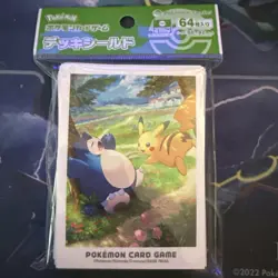 Pokemon Center Original Card Sleeves Kanto Adventures Pikachu & Snorlax JAPAN - Image 1