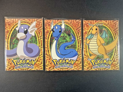 Dratini Dragonair Dragonite E10 E11 E12 Topps Movie Blue Pokemon Cards - Image 1