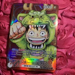 MONKEY D. LUFFY ONE PIECE DRAGON LEADER Goddess Anime Girl Holo Card - Image 1