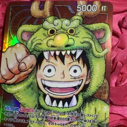 MONKEY D. LUFFY ONE PIECE DRAGON LEADER Goddess Anime Girl Holo Card - Image 2