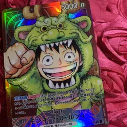 MONKEY D. LUFFY ONE PIECE DRAGON LEADER Goddess Anime Girl Holo Card - Image 5