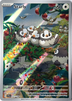 Pokemon Starly Illustration Rare Full Art Scarlet & Violet Base Set NM - Image 1