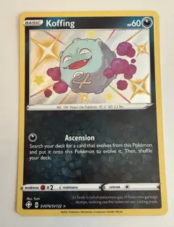 Pokemon TCG Koffing SV076/SV122 Shining Fates Shiny Vault Holo Rare EN 2021 - Image 1