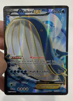 Pokemon Wailord EX 147/160 Full Art Ultra Rare Holo Card XY Primal Clash TCG - Image 1