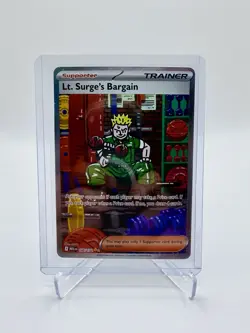 Pokemon TCG Lt. Surge's Bargain Me01: Mega Evolution 185/132 Full Art Holo Eng - Image 1