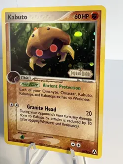 Pokemon TCG Kabuto 36/92 Stamped Reverse Holo Ex Legend Maker SWIRL - Image 3