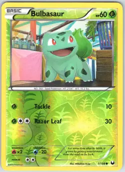 Bulbasaur 1/108 Common Dark Explorers Pokemon Reverse Holo NM - Image 1