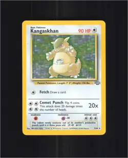 Kangaskhan 5/64 Holo Rare Jungle Pokemon Unlimited Holo Damaged - Image 1