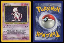 Mewtwo 10/102 Holo Rare Base Set Unlimited Pokemon English MP - Image 3