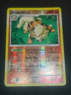 Pokemon TCG Arcanine 1/111 Platinum Rising Rivals Reverse Holo Rare HP - Image 1