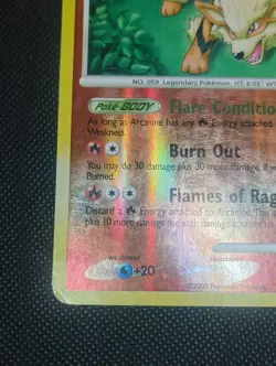 Pokemon TCG Arcanine 1/111 Platinum Rising Rivals Reverse Holo Rare HP - Image 5