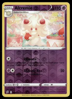 Alcremie 087/192 Rare Rebel Clash Pokemon Reverse Holo Lightly Played - Image 1