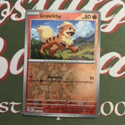Pokemon - Growlithe 058/165 - Scarlet & Violet 151 - Reverse Holo NM Pack Fresh - Image 1