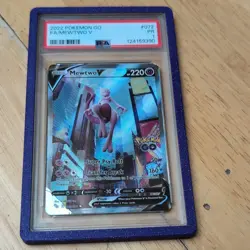 The Pokemon Company 2022 Pokemon GO Mewtwo V 072/078 Alt Full Art Holo PSA 1 - Image 1
