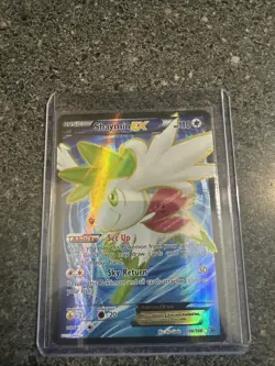 Pokemon TCG Shaymin EX 106/108 Roaring Skies Full Art Ultra Rare Holo Card LP - Image 1