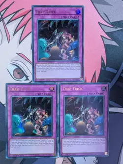 YuGiOh! Trap Trick MP19-EN213 Ultra Rare x3 PLAYSET 1st Ed - Image 1