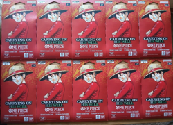 One Piece OP-13 Carrying On His Will Sleeved Booster Packs - Lot of 10 - SEALED - Image 1