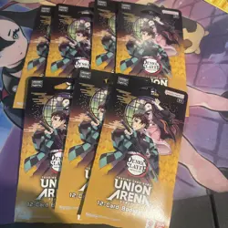 Union Arena TCG Demon Slayer Vol. 1 x7 Sleeved Booster Packs Sealed - Image 1