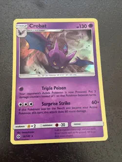 Crobat 56/149 NM Holo Sun and Moon Base Set & Near Mint Foil SM Pokemon TCG Card - Image 1