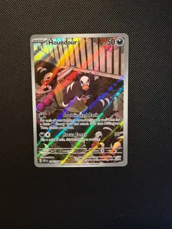 Pokemon Card Houndour 204/197 Obsidian Flames Illustration Rare Holo NM - Image 1