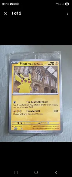 5 X Pokemon TCG Pikachu At The Museum Promo Card English Sealed - Image 2