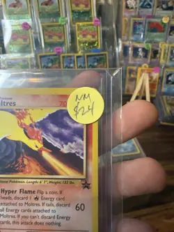 Moltres Promo 21 - WOTC Black Star Promo Vintage Pokemon Card - Near Mint NM - Image 3