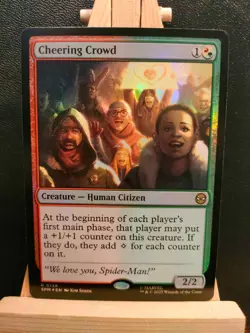 Cheering Crowd FOIL - Marvel's Spider-Man - Rare - NM (see pics) MTG - Image 1