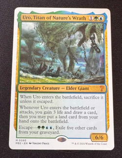 Uro, Titan of Nature's Wrath (White Border) 93 Mystery Booster 2 MTG NM - Image 1