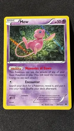 Mew 29/124 Fates Collide Holo Pokemon Card LP - Image 1