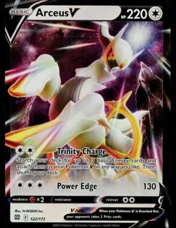 ARCEUS V 122/172 HOLO V RARE BRILLIANT STARS POKEMON NM - Image 1