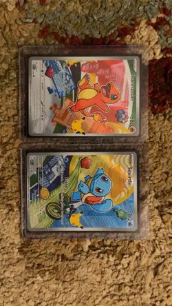 Pokemon 30th Anniversary - Charmander 038 & Squirtle 039 - Stamped Promo - Image 1