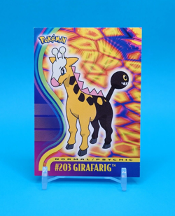 Pokemon Card - Girafarig #203 - Johto Series - Topps - Image 1