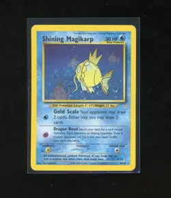 SWIRL DOUBLE HOLO 2002 Neo Revelation Shining Magikarp 66/64 Holo Foil Pokemon - Image 1
