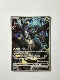 Pokemon N's Zekrom 031 Pokemon Center Full Art Holo Promo 130HP - Image 1