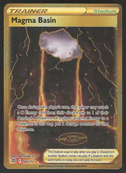 Magma Basin 185/172 Secret Rare Pokemon TCG Brilliant Stars VLP/LP - Image 1