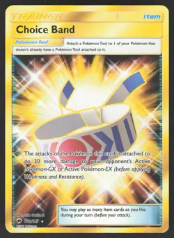 Choice Band 162/147 Secret Rare Pokemon TCG Burning Shadows VLP/LP - Image 1