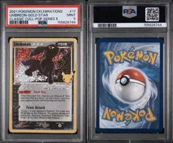 Pokemon Celebrations Umbreon-Gold Star 17/17 PSA 9 Mint Classic Coll-Pop Series - Image 3