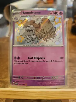 Houndstone 168/091 Shiny Holo Rare Paldean Fates Pokemon TCG - Image 1