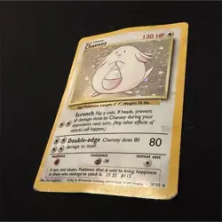 Pokemon Chansey 3/102 Base Set Holo Rare 1999 English damaged - Image 1