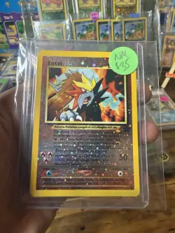 Entei Pokemon TCG 2000 Reverse HOLO #34 WOTC Black Star Promo - Image 3