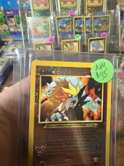 Entei Pokemon TCG 2000 Reverse HOLO #34 WOTC Black Star Promo - Image 4