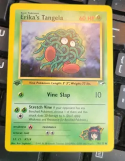 Pokemon 1st Ed. Gym Heroes Set COMMON Erika's Tangela 79/132 -mint - Image 1